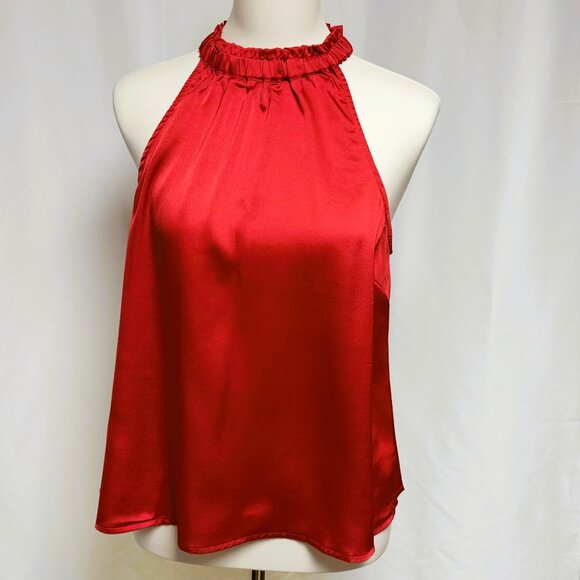 Umgee Red Halter Neck Sleeveless Blouse Size M NEW with Tags - Picture 6 of 6